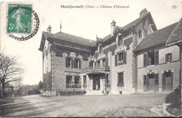 Cpa Montjavoult, Château D'hérouval, Beau Cachet - Montjavoult