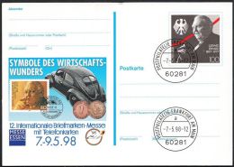 Germany 1998, Illustrated Postal Stationery "Philatelic Exhibition In Essen" W./ Postmark "Frankfurt", Ref.bbzg - Bildpostkarten - Gebraucht