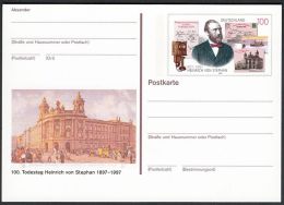 Germany 1997, Illustrated Postal Stationery "Heinrich Von Stephan", Ref.bbzg - Illustrated Postcards - Mint