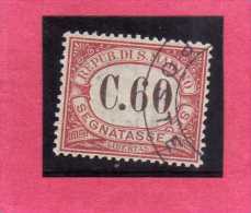 SAN MARINO 1924 SEGNATASSE TAXE DUE TASSE CENT. 60 USATO USED - Impuestos