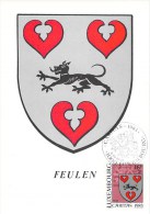 LUXEMBOURG  CARTE  MAXIMUM  NUM-YVERT  1039 BLASONS - Cartoline Maximum