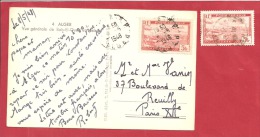Y&T N°PA1+1 OBLITERE ALGER     Vers     FRANCE  Le    1948     2 SCANS - 1927-1959 Covers & Documents