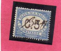 REPUBBLICA DI SAN MARINO 1925 SEGNATASSE POSTAGE DUE TASSE TAXE CENT. 5c USATO USED OBLITERE' - Timbres-taxe