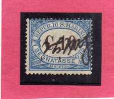 SAN MARINO 1925 SEGNATASSE DUE TASSE TAXE CENT.10 TIMBRATO USED - Timbres-taxe