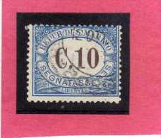 REPUBBLICA DI SAN MARINO 1925 SEGNATASSE POSTAGE DUE TASSE TAXE CENT. 10c USATO USED OBLITERE' - Timbres-taxe