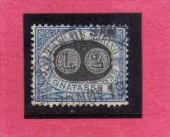 SAN MARINO 1931 TASSE TAXE DUE SEGNATASSE MASCHERINE SOPRASTAMPATO SURCHARGED LIRE  2 SU 5 CENT. TIMBRATO USED - Timbres-taxe