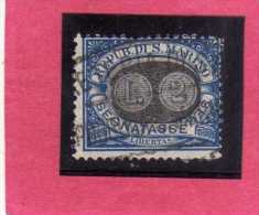 SAN MARINO 1931 SEGNATASSE DUE TASSE TAXE MASCHERINE SOPRASTAMPATO SURCHARGED  LIRE  2 SU CENT.  10 TIMBRATO USED - Postage Due