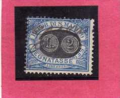 SAN MARINO 1931 SEGNATASSE DUE TASSE TAXE MASCHERINE SOPRASTAMPATO SURCHARGED  LIRE  2 SU CENT.  10 TIMBRATO USED - Timbres-taxe