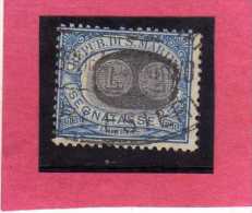 SAN MARINO 1931 SEGNATASSE TASSE DUE TAXE MASCHERINE SOPRASTAMPATO LIRE  2 SU  CENT. 30 TIMBRATO USED - Timbres-taxe