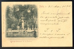 Paris - Ranelagh-Monument De La Fontaine  ---- Old Postcard Traveled - Estatuas