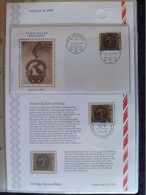 1983 Switzerland FDC "Sammelblatt" (Collecting Page) - 4/C - Pro Patria - Historic Inn Signs - 3 Of 4 - Cartas & Documentos