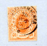 Luxembourg 1859-63, Armoirie, 11  Ø  De 1868 ( Au Dos, Cachet Expertise ), - 1859-1880 Wapenschild