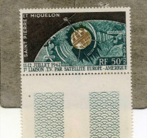 SAINT-PIERRE Et MIQUELON : Télécommunications Spatiales : Première Liaison T.V. Par Satellite Europe-Amérique - Espace - - Unused Stamps