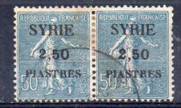 Syrie N°113 Oblitéré En Paire - Used Stamps