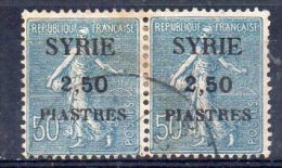 Syrie N°113 Oblitéré En Paire - Gebruikt