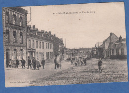 CPA - BEAUVAL - Rue Du Bourg - Cliché RARE - Edition Prévoyance De Beauval - Cliché Lelong - Habitants à Identifier - Beauval