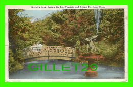 HARTFORD, CT - ELIZABETH PARK, SUNKEN GARDEN, FOUNTAIN & BRIDGE - TRAVEL IN 1923 - ANIMATED - MORRIS BERMAN - - Hartford