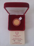 Cyprus 1990 20 Pounds 30 Years Of Cyprus Republic Gold Coin UNC - Autres – Europe