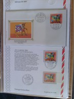 1984 Switzerland FDC "Sammelblatt" (Collecting Page) - 9/B - Pro Juventute Pinocchio Childrens' Book Characters - 2 Of 4 - Cartas & Documentos