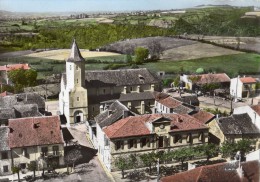 PAMPELONNE VUE AERIENNE MAIRIE ET L'EGLISE - Pampelonne