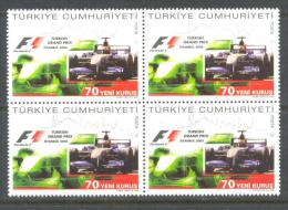 2005 TURKEY FORMULA 1 GRAND PRIX TURKEY - F1 RACING CARS BLOCK OF 4 MNH ** - Ongebruikt