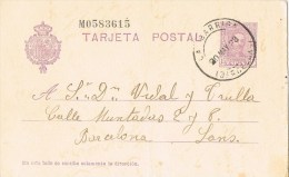 10622. Entero Postal LA GARRIGA (Barcelona) 1928. Alfonso XIII - 1850-1931