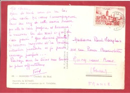 Y&T N°262A  CASABLANCA   Vers    FRANCE  Le    1950     2 SCANS - Covers & Documents