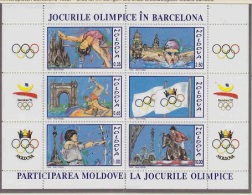 Moldova 1992 Olympic Games Barcelona 6v In Sheetlet ** Mnh (F2207) - Moldova