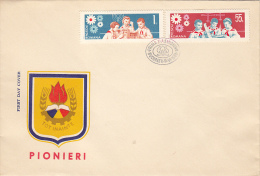 4299- SCOUTS, SCUTISME, YOUTH PIONEERS, COVER FDC, 1968, ROMANIA - Cartas & Documentos