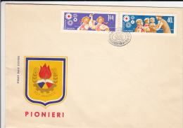 4300- SCOUTS, SCUTISME, YOUTH PIONEERS, COVER FDC, 1968, ROMANIA - Cartas & Documentos