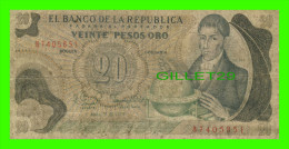 BILLETS DE BAGOTA, COLOMBIA - VEINTE PESOS ORO - No 87405851, 1979 - - Colombie