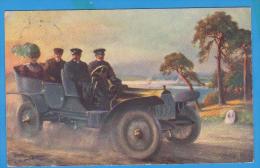 OLD POSTCARD AUTO AUTOMOBILE TAXI USED 1910 - Taxis & Droschken