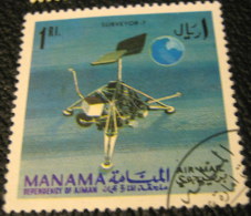 Manama 1968 Airmail - Space, Science, And Space Probes 1r - Used - Manama