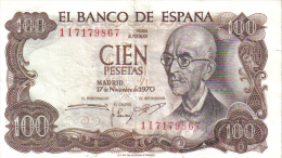 BILLETE 100 PESETAS 1970- MANUEL DE FALLAS - 100 Peseten