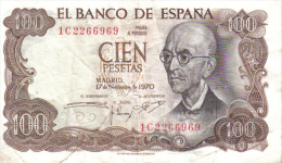 BILLETE 100 PESETAS 1970- MANUEL DE FALLAS - 100 Pesetas