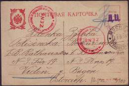 RUSSIA - ORLOV ZENSUR - PRISONNIER CARD To AUSTRIA - Entiers Postaux