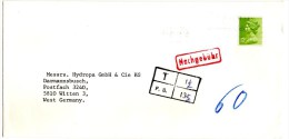 Lettre Pour L'Allemagne (1981) Taxée_Nachgebühr - Storia Postale