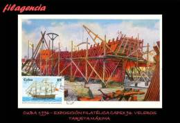 TRASTERO. CUBA. ENTEROS POSTALES. TARJETAS MÁXIMAS 1996. BARCOS VELEROS - Cartes-maximum