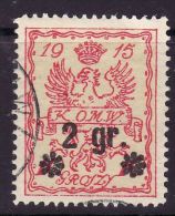 POLAND MUNICIPAL POST WARSAW 1916  MICHEL NO: 9b USED - Usados