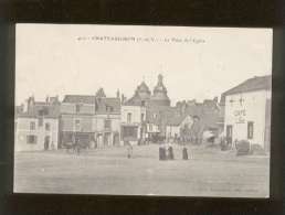 35 Chateaugiron La Place De L´église édit.mary Rousselière  N° 412 , Animée , Café Lizé - Châteaugiron