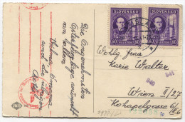 Slovakia, BRATISLAVA,1941. WW2, Germany Censorship, Easter - Cartas & Documentos