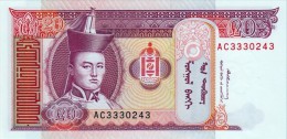 MONGOLIA 20 TUGRIK BANKNOTE 2000-2011 PICK NO.63 UNCIRCULATED UNC - Mongolie