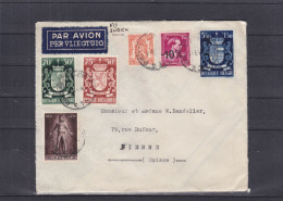 Moins 10% - Armoiries - Belgique - Lettre De 1946 ° - Oblitération Bruxelles - Papier Récup - Cartes Militaires - - Covers & Documents