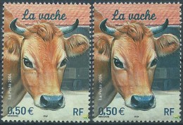 Variété : N° 3664 La Vache Nuance Claire + Foncée ** - Ungebraucht