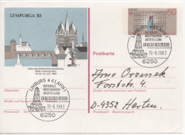 Nr. 2095,  Ganzsache Deutsche Bundespost, Limburg - Illustrated Postcards - Used