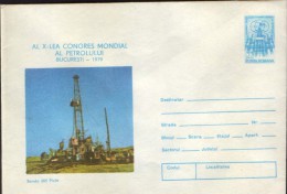 Romania- Postal Stationery Envelope 1979 - Energie, Oil Rig 205 Pickle - Aardolie