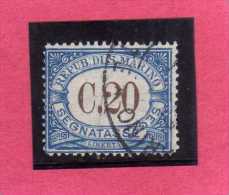 SAN MARINO 1939 SEGNATASSE DUE TASSE TAXE CENT. 20 TIMBRATO USED - Timbres-taxe