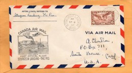 Sturgeon Landing The Pass 1937 Air Mail Cover - Primeros Vuelos