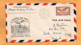 Sturgeon Landing The Pass 1937 Air Mail Cover - Erst- U. Sonderflugbriefe