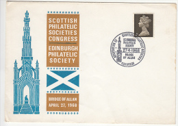 4355- SCOTTISH PHILATELIC SOCITIES CONGRESS, SPECIAL COVER, 1968, UK - Lettres & Documents